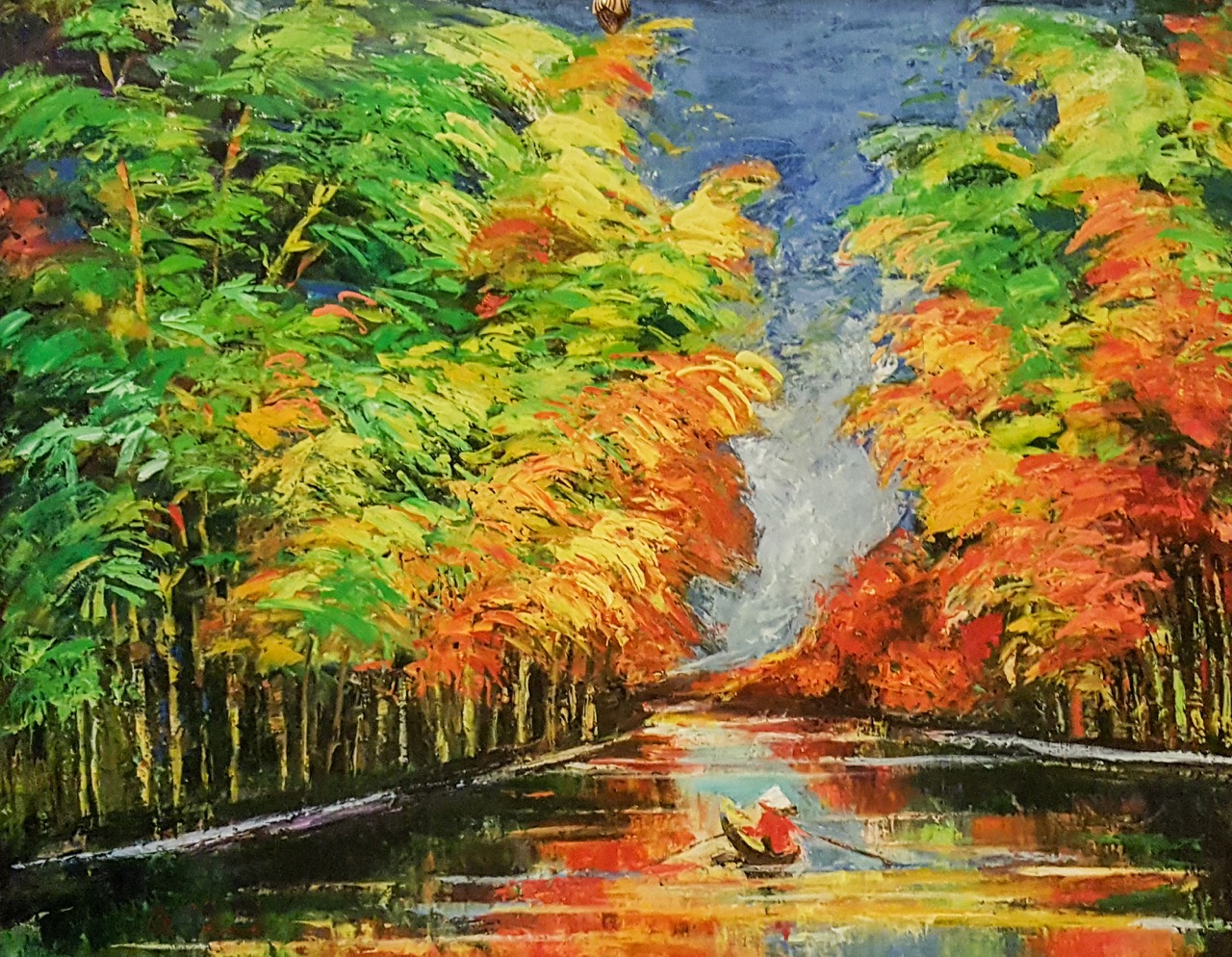 Tranh Sơn Dầu Sông Quê